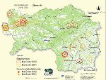 Verbreitung des Feuerbrand in der Steiermark © LDF